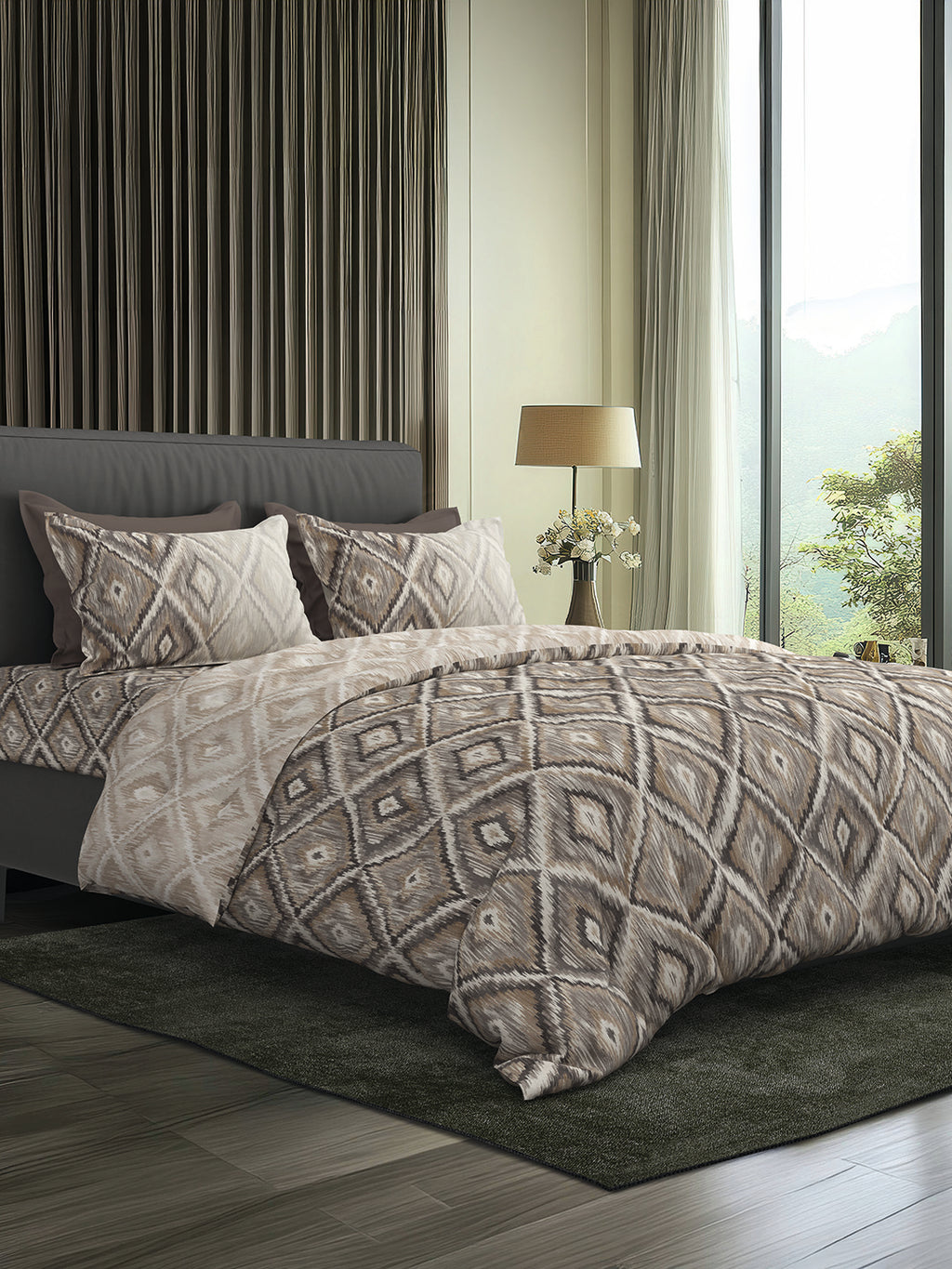 ELMAS-UMBER SINGLE BED SHEET SET