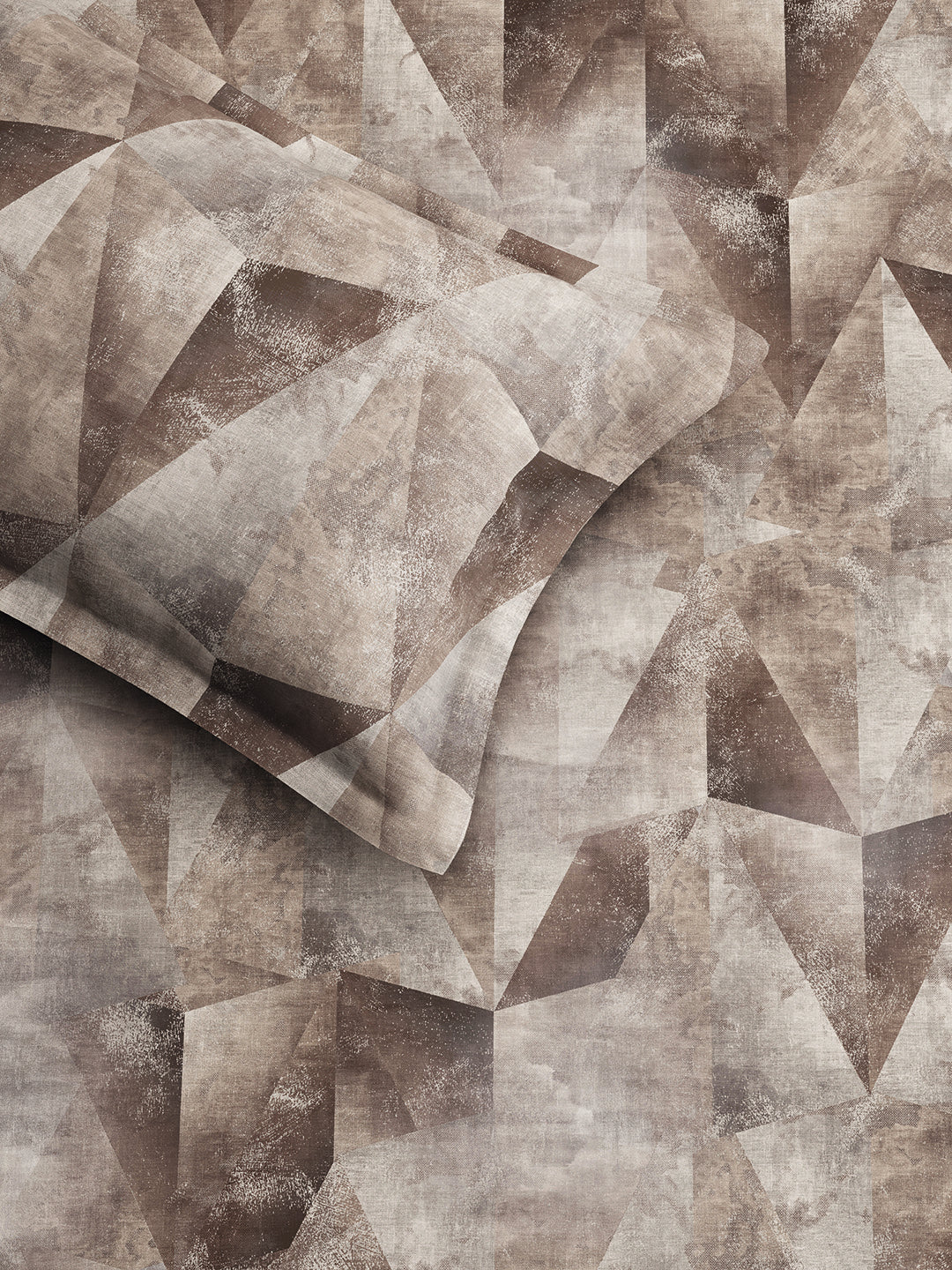 TRIGON-COFFEE SINGLE BED SHEET SET