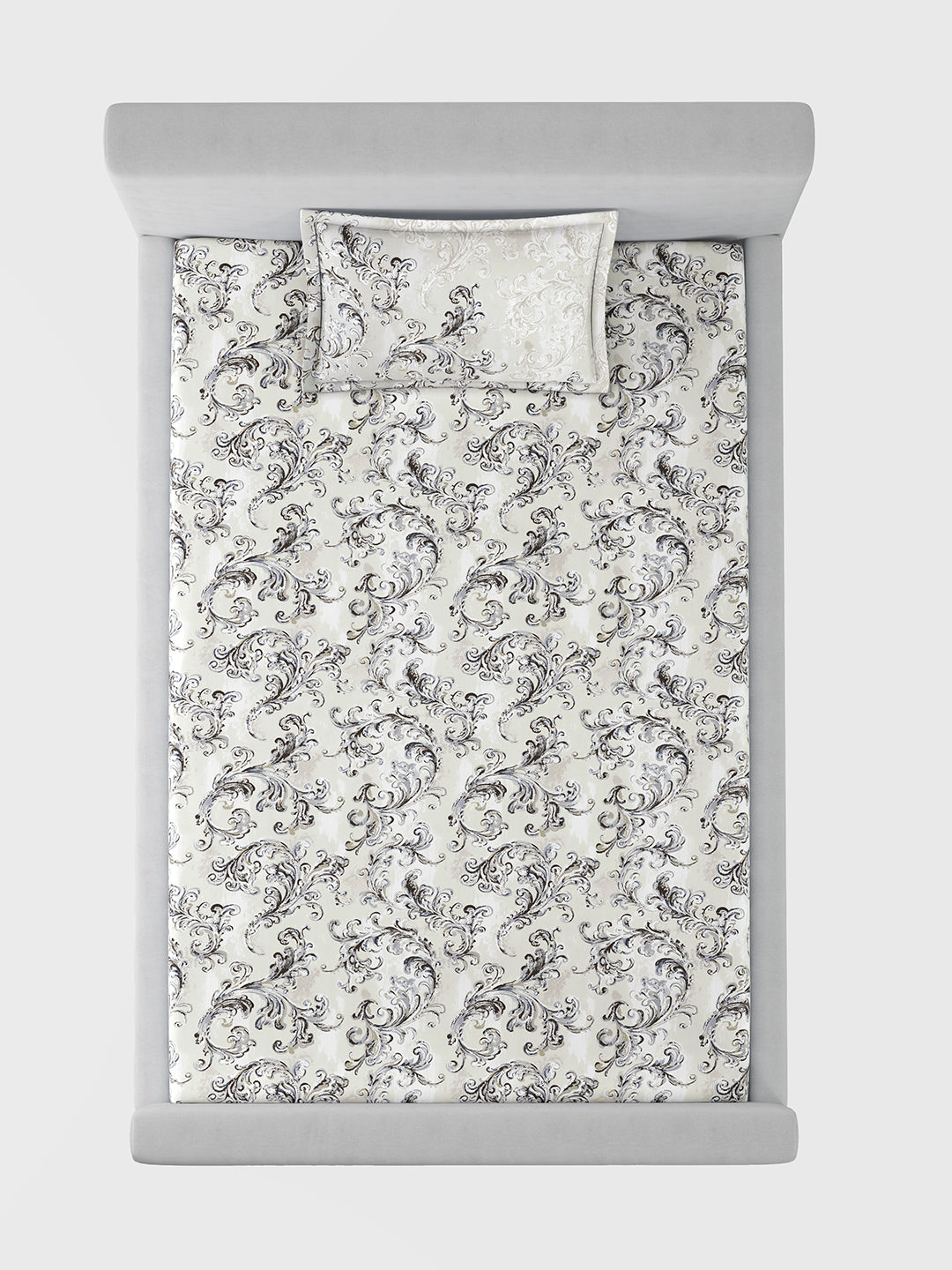 ACANTHUS-MINERAL SINGLE BED SHEET SET