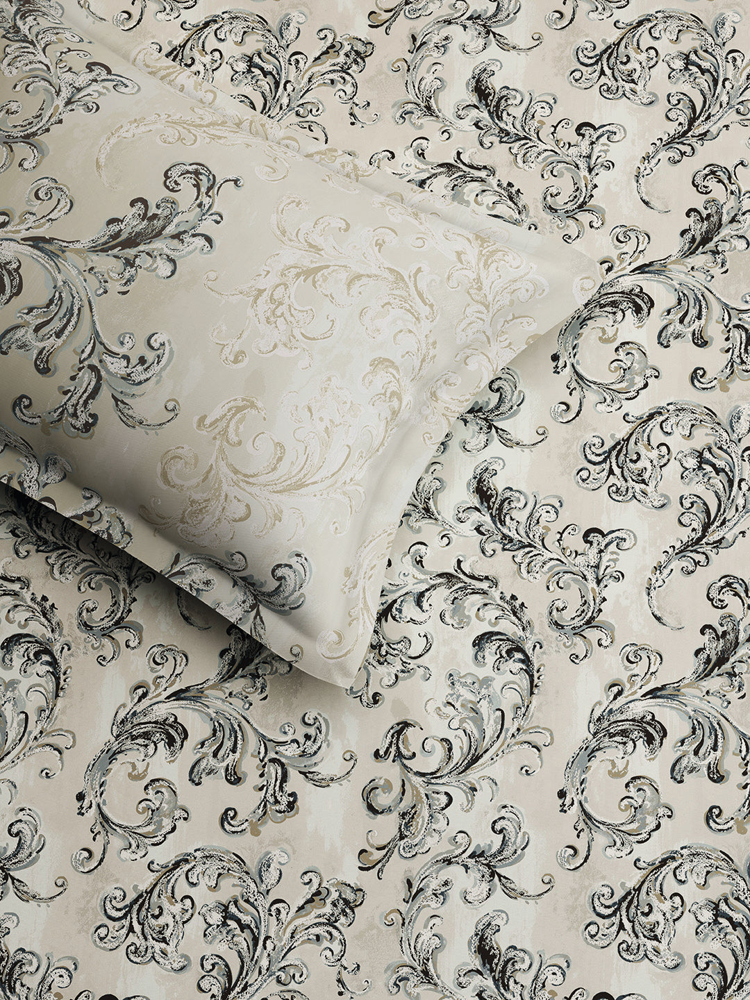 ACANTHUS-MINERAL SINGLE BED SHEET SET
