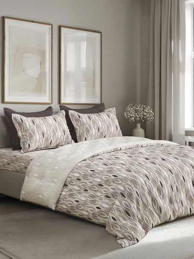 RIPPLE-NATURAL SINGLE BED SHEET SET