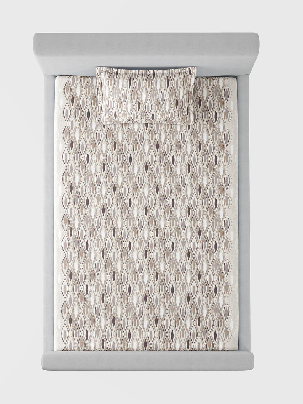 RIPPLE-NATURAL SINGLE BED SHEET SET