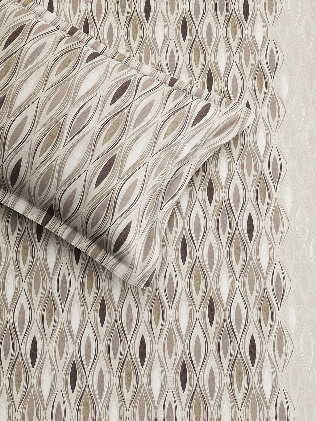 RIPPLE-NATURAL SINGLE BED SHEET SET