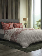 OAKLEAF-CRIMSON SINGLE BED SHEET SET