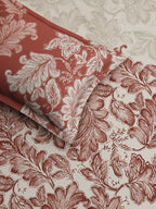 OAKLEAF-CRIMSON SINGLE BED SHEET SET