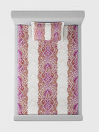 DYNASTY-TANGERINE- PINK SINGLE BED SHEET SET