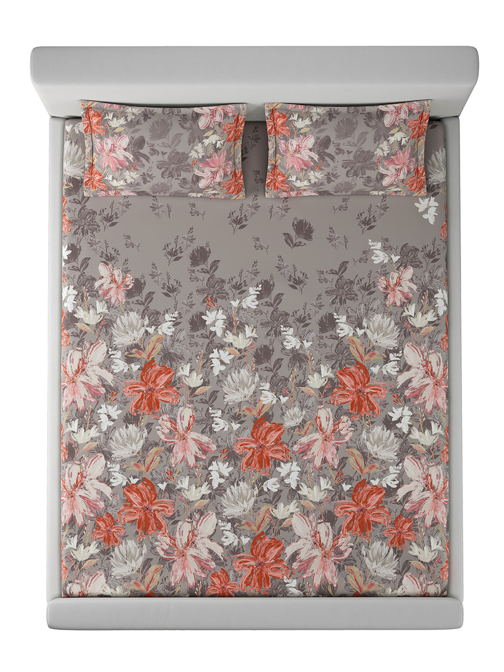 SPRINGFLOWER-STEEL ROSE KING BED SHEET SET