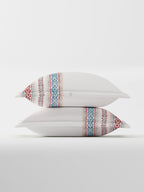 BROOKE STRIPE-INDIGO RED KING BED SHEET SET