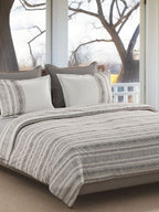 BROOKE STRIPE-CHARCOAL KING BED SHEET SET