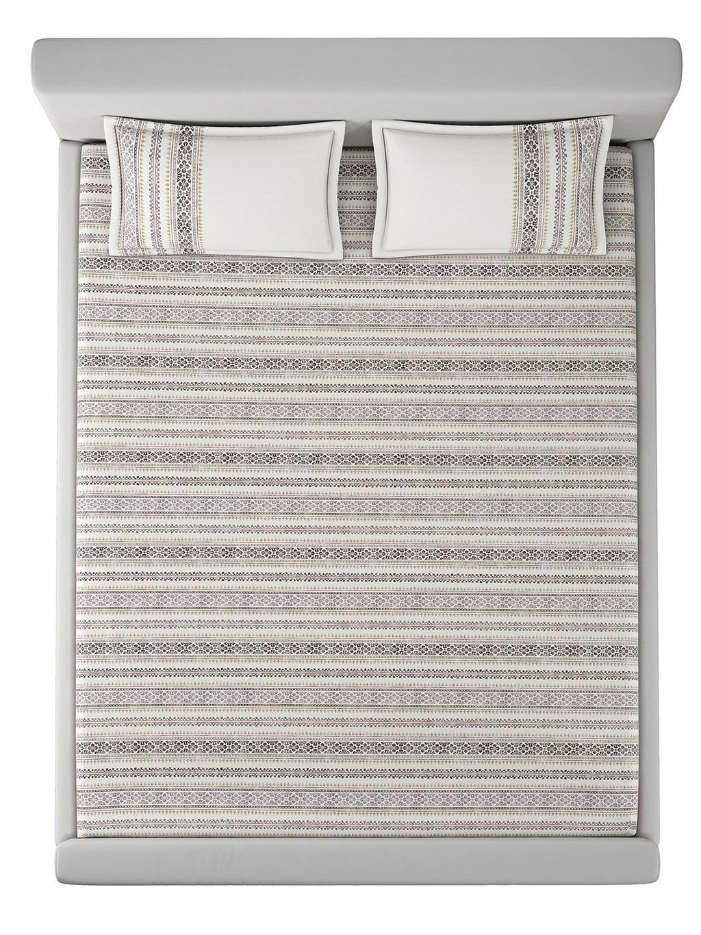 BROOKE STRIPE-CHARCOAL KING BED SHEET SET
