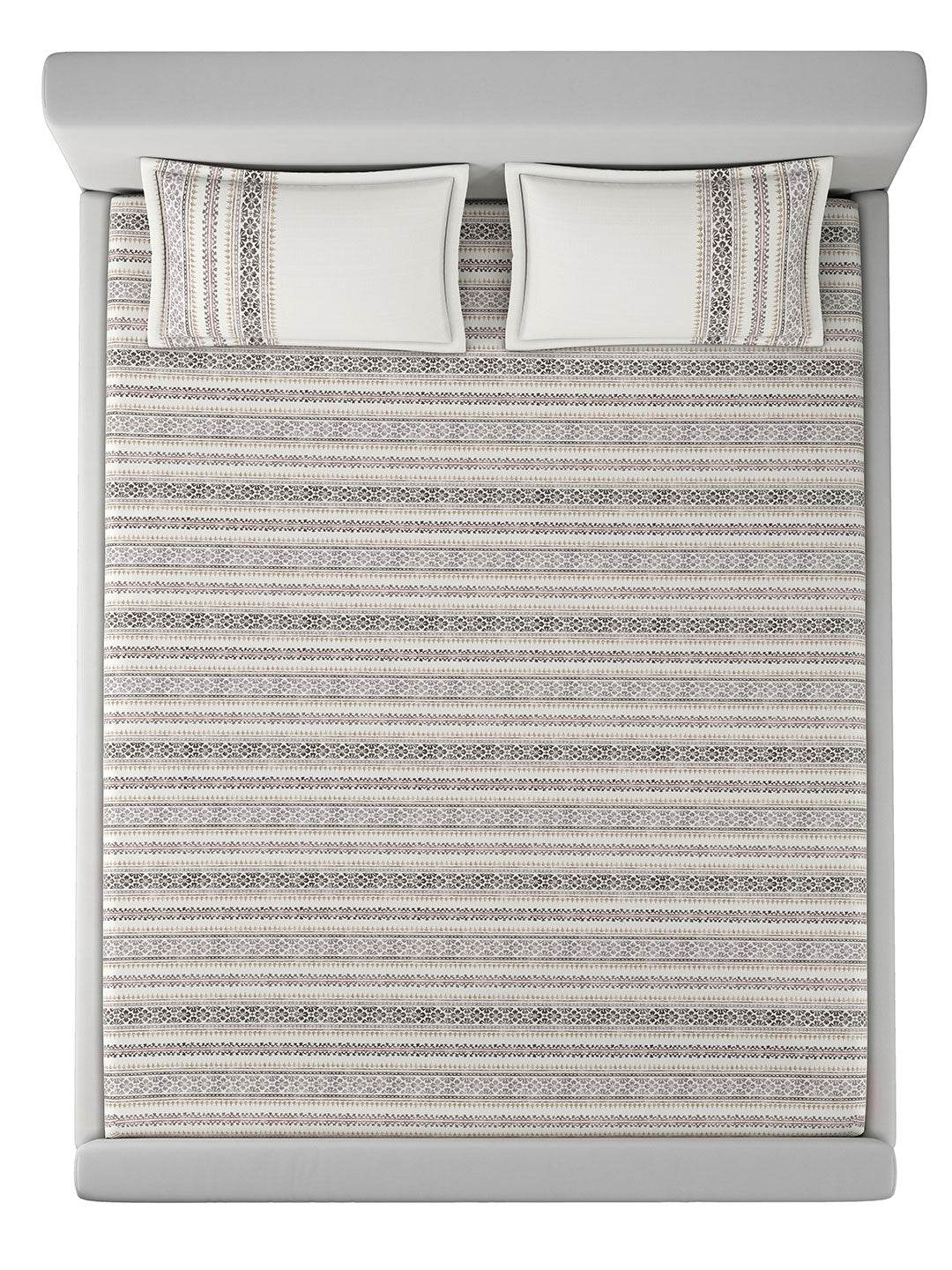 BROOKE STRIPE-CHARCOAL KING BED SHEET SET