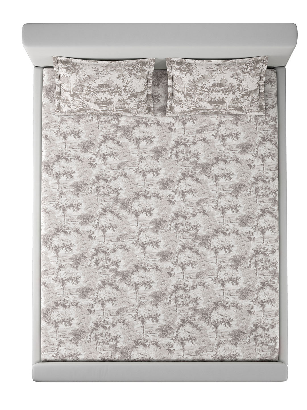 CANOPY-DOVE GREY KING BED SHEET SET