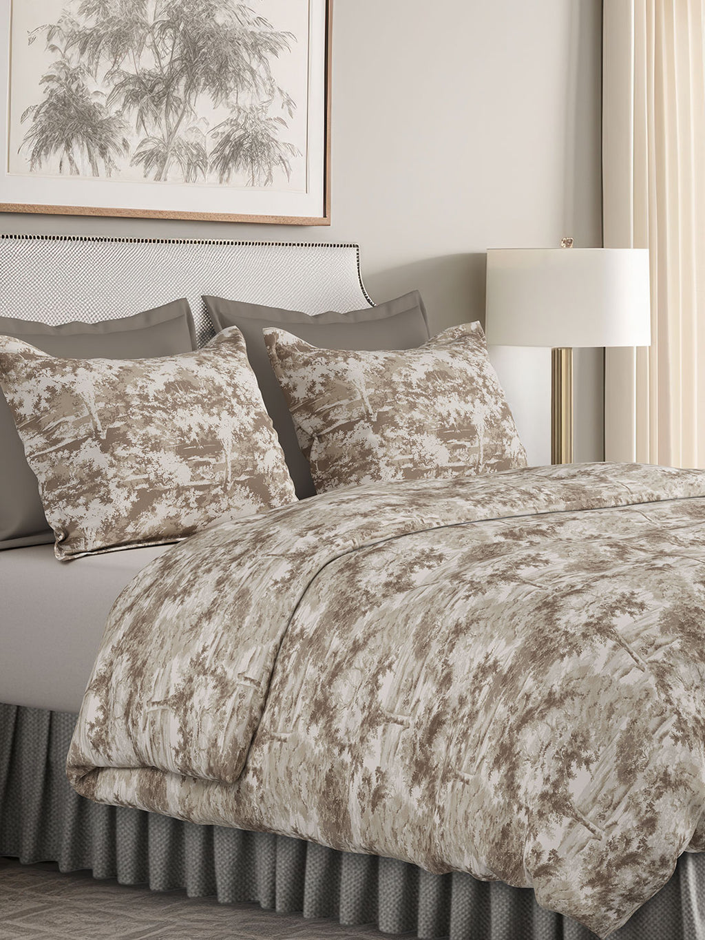 CANOPY-TAUPE KING BED SHEET SET