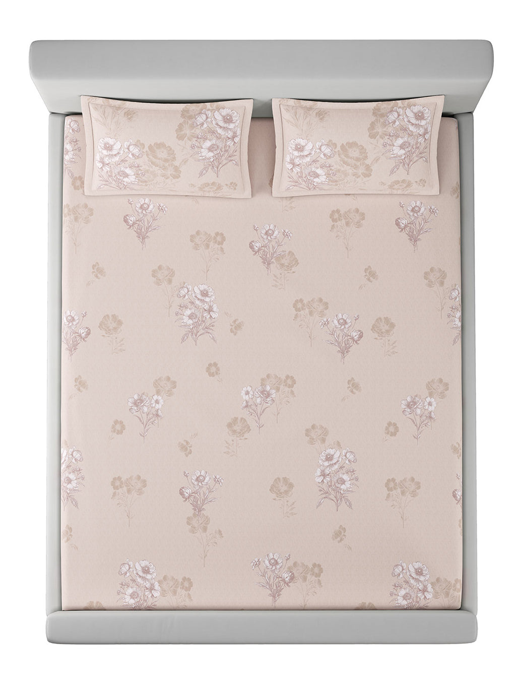 BEGONIA-SHELL PINK KING BED SHEET SET