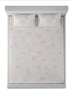 BEGONIA-ASH GREY KING BED SHEET SET