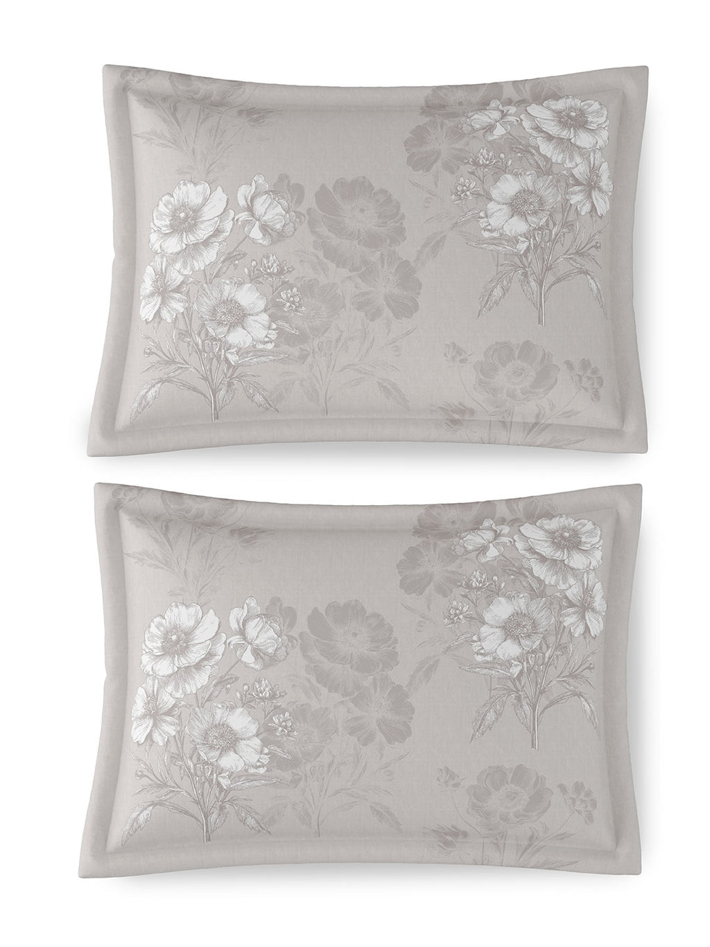 BEGONIA-ASH GREY KING BED SHEET SET