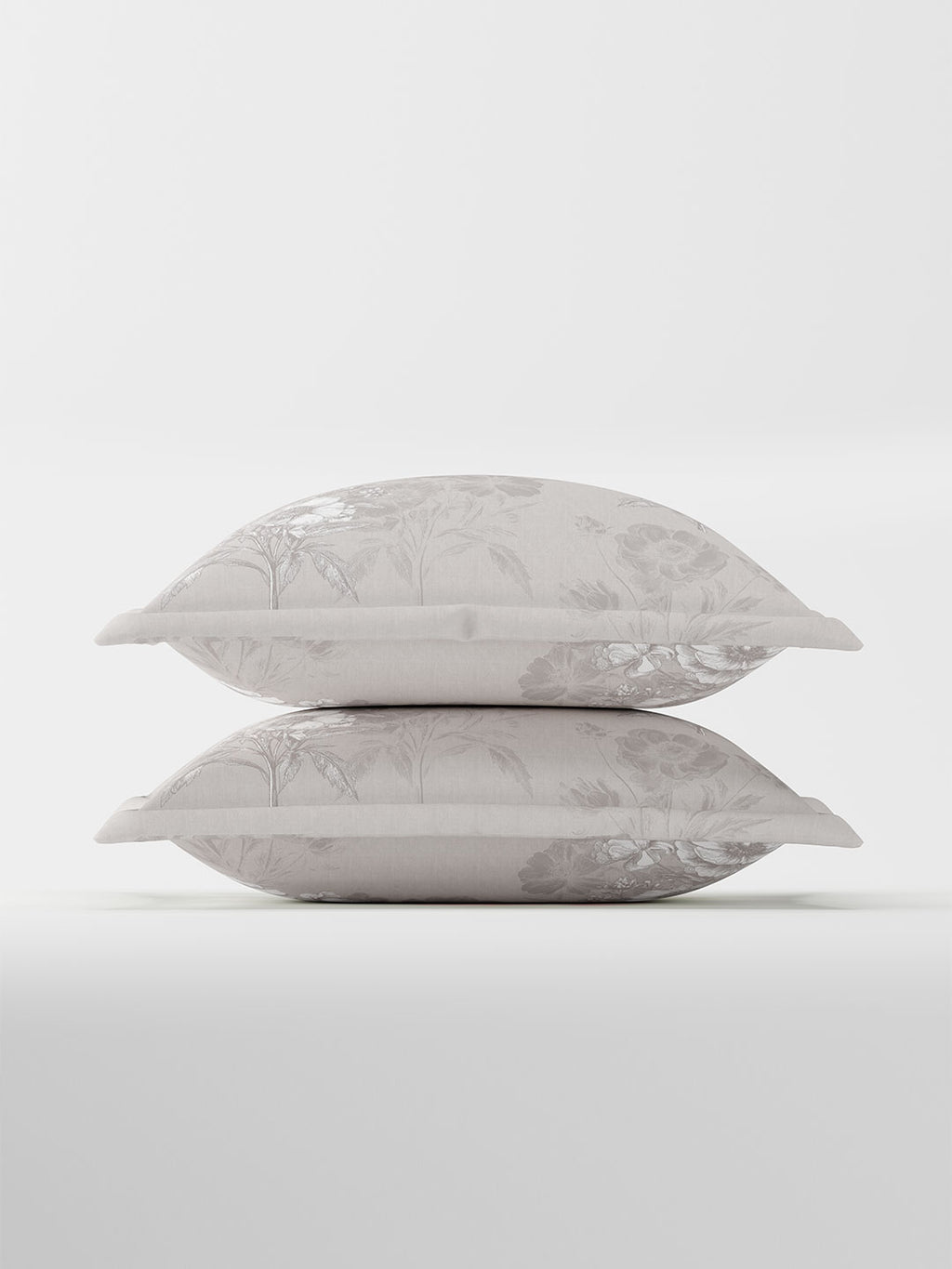 BEGONIA-ASH GREY KING BED SHEET SET