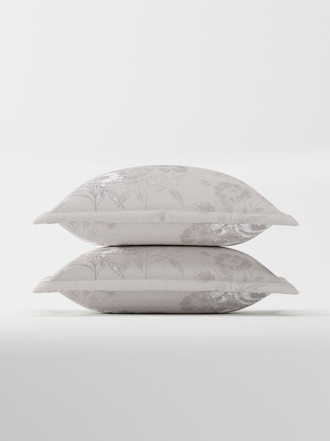 BEGONIA-ASH GREY KING BED SHEET SET