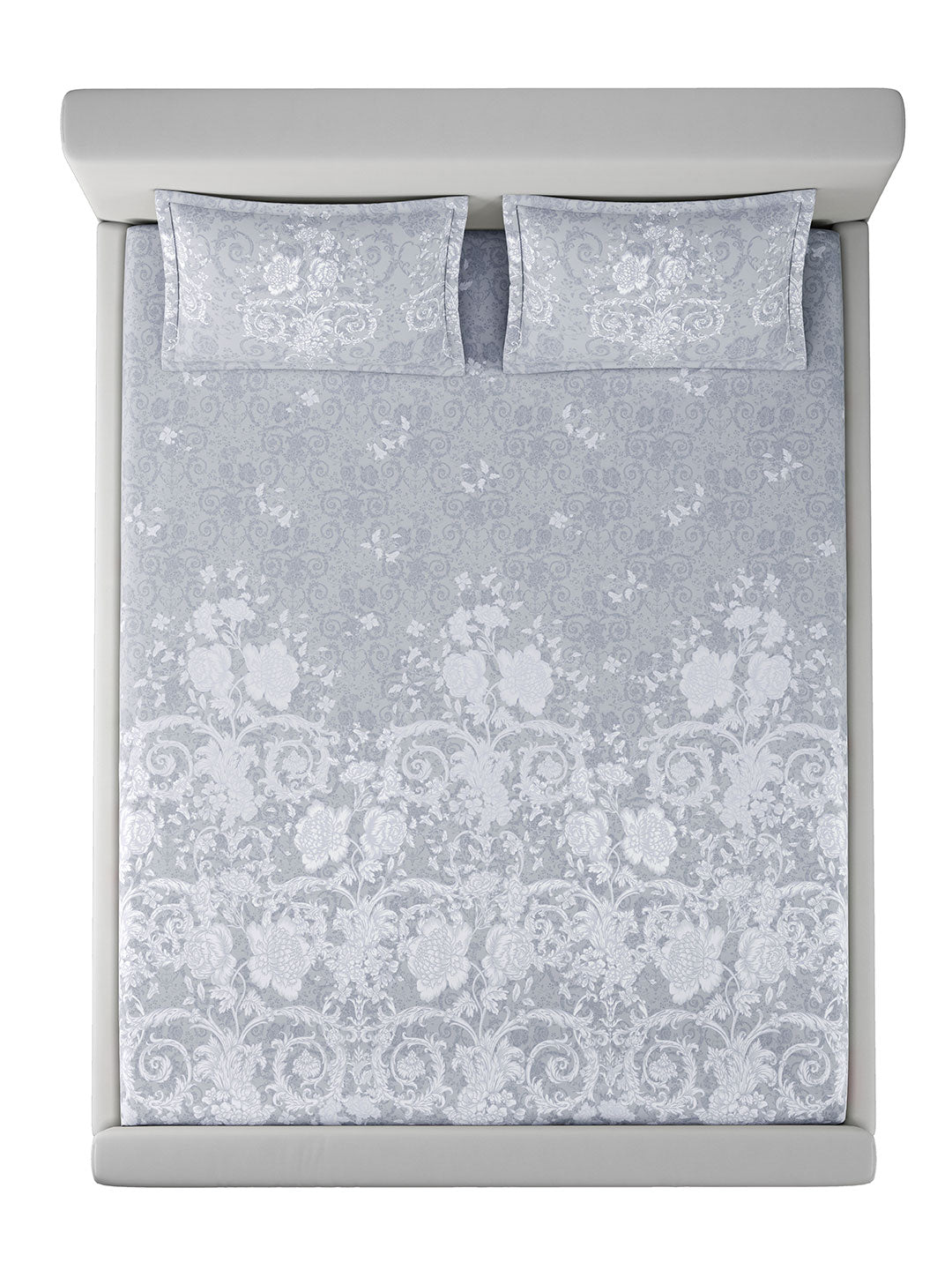 SCROLL-FROST KING BED SHEET SET