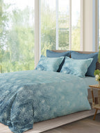DECCAN-CLASSIC BLUE KING BED SHEET SET