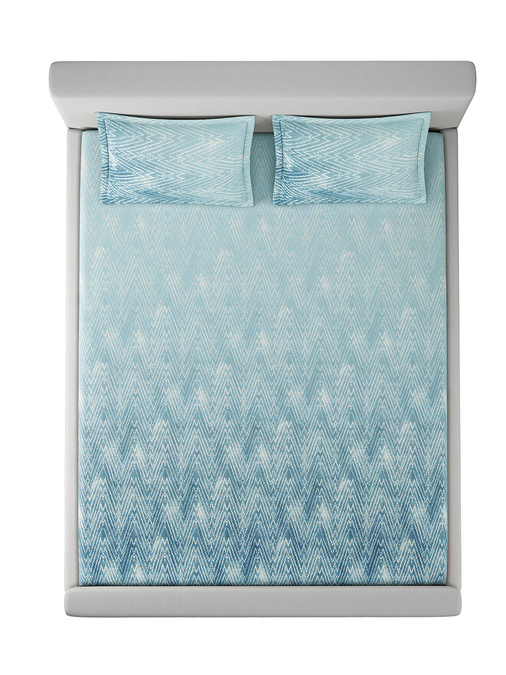 DECCAN-CLASSIC BLUE KING BED SHEET SET