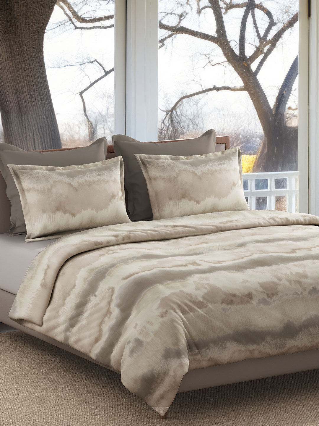 TUSCANY-DUNE BROWN KING BED SHEET SET