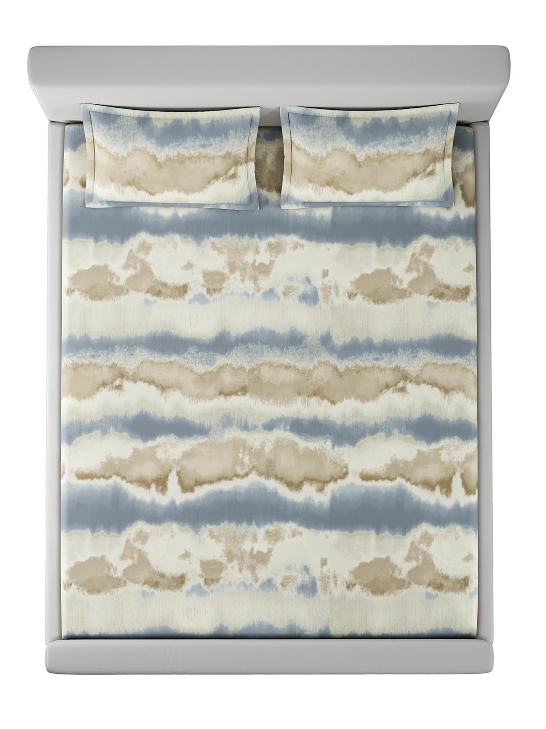 TUSCANY-BLUE SAND KING BED SHEET SET