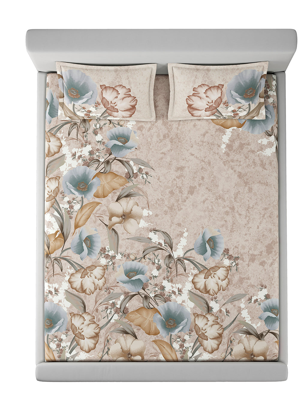 CAMELLIA-GREIGE KING BED SHEET SET