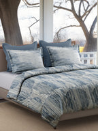 CALICO-DENIM BLUE KING BED SHEET SET