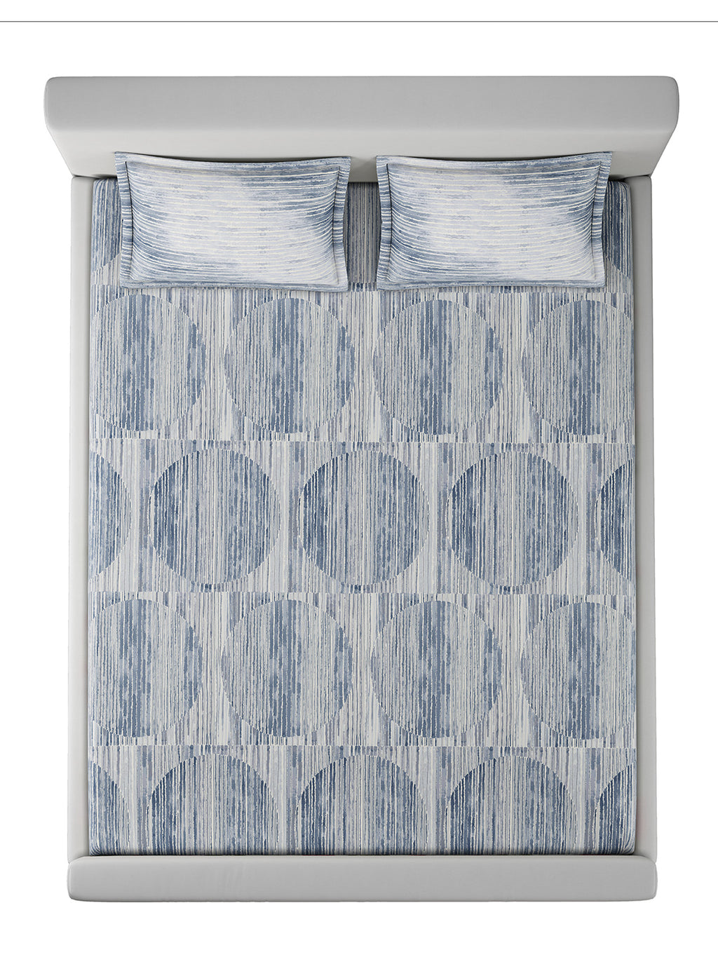 CALICO-DENIM BLUE KING BED SHEET SET